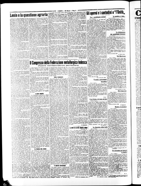 L'Unità : quotidiano degli operai e dei contadini